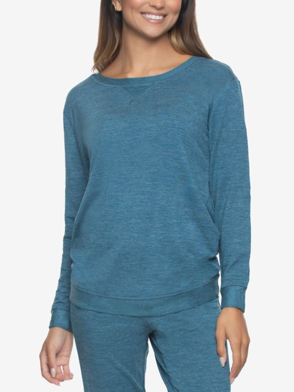 Felina Womens Ribbed Taylor Boyfriend Sleep Sweatshirt